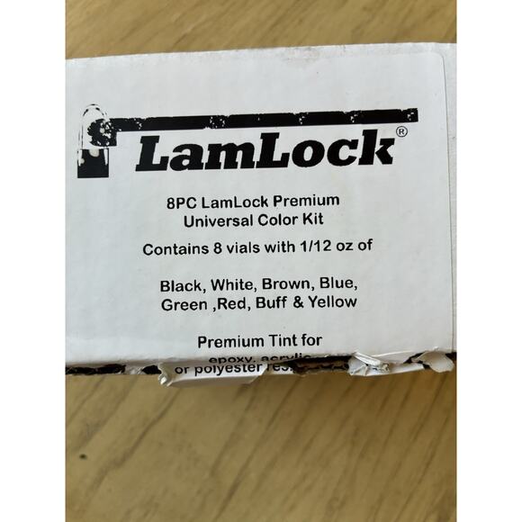8 PC LamLock Universal Color Kit 1/12 Oz. Tint for Epoxy, Acrylic or Polyester - Picture 5 of 8